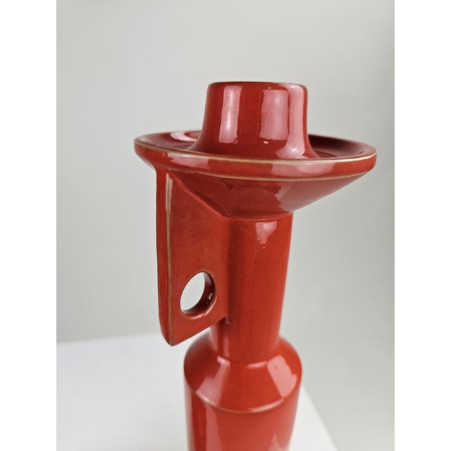 Ceramic Ceramic Candlesticks by Enzo Bioli for Il Picchio, Italy, 1970s, Set of 2 For Sale - Image 7 of 16
