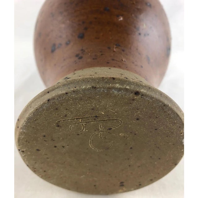 French French Mid-Century Ceramic Vase Signed Jgp, Attrib. To Max & Dominique Picard For Sale - Image 3 of 6