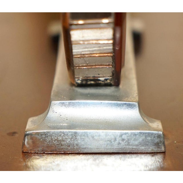 Art Deco Salmon Pink Glass Mantle Clock, England, 1920s For Sale - Image 14 of 18