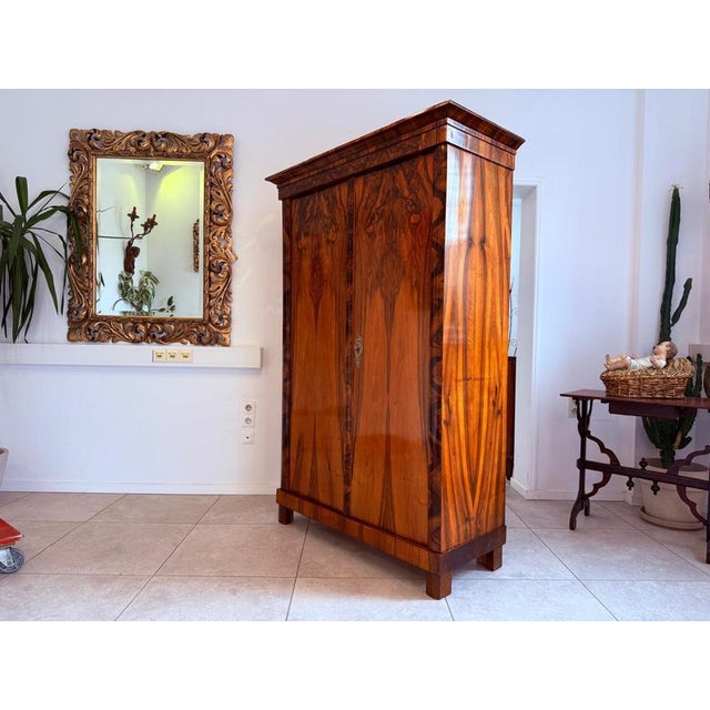 Wood Antique Biedermeier Hall Wardrobe For Sale - Image 7 of 18