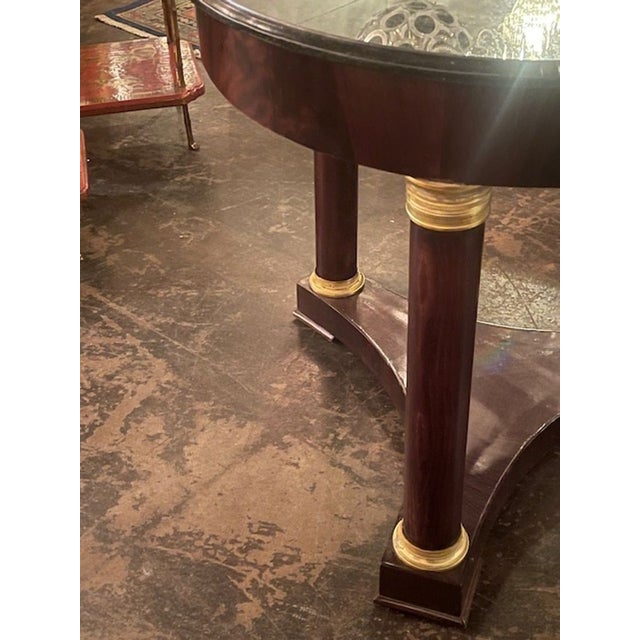 19th Century 19th C. French Empire Mahogany Center Table For Sale - Image 5 of 8