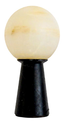 Handmade Conical Lamp with Sphere in Black Marquina Marble from Fiam