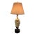 Mid Century Chinoiserie Asian Figural Warrior Chalkware Lamp 22" For Sale