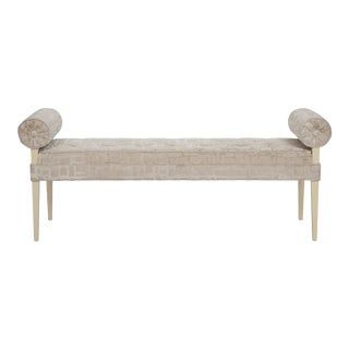 Bolster Arm Bench in the Style of Samuel Marx For Sale