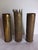 Brass Antique French Ww1 Trench Art Vases Brass Set of 3 All Different For Sale - Image 8 of 12
