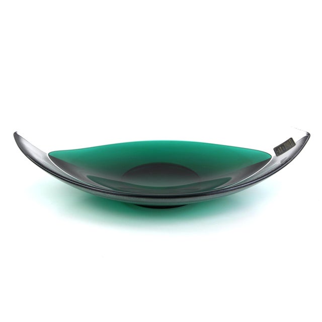 Green Glass Plate from C.J. Riedel, 1980s For Sale - Image 8 of 10