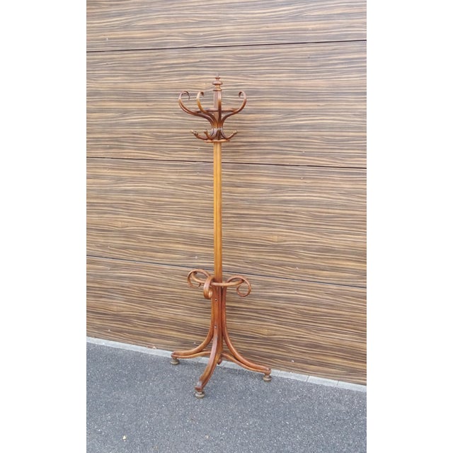 Early 20th Century Wall-Mounted Coat and Umbrella Rack from Jacob & Josef Kohn, 1905 For Sale - Image 5 of 9