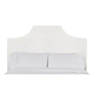 Kit Twin Headboard, Ivory Velvet For Sale