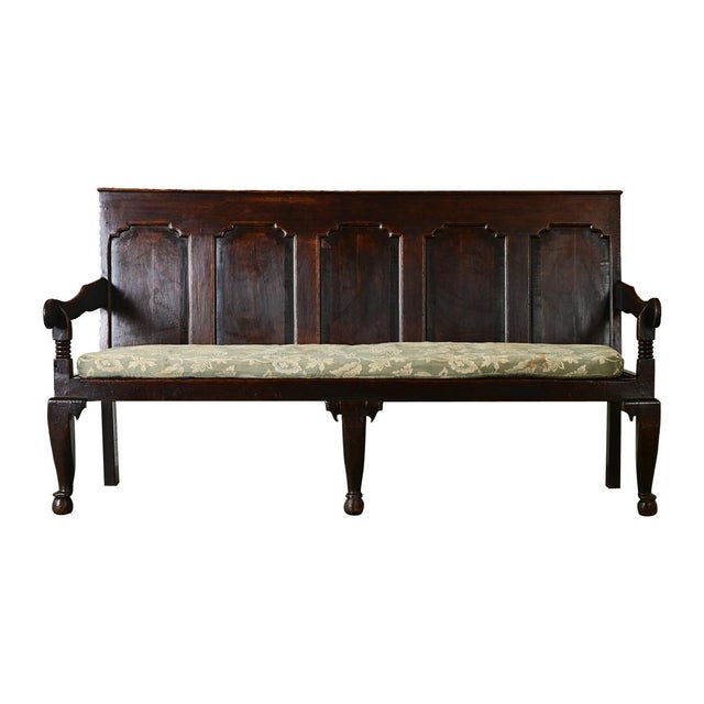 English 18th Century Carved Oak Hall Bench For Sale - Image 12 of 12