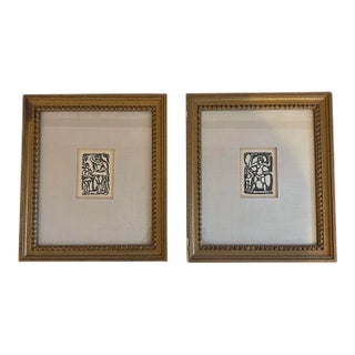 1930s Original Georges Rouault Woodcut Prints Reproduction - Set of Two For Sale