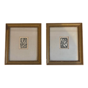 1930s Original Georges Rouault Woodcut Prints Reproduction - Set of Two