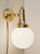 Vintage Art Deco Wall Lamp in Brass and Glass, 1920s For Sale - Image 4 of 10
