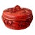 Chinese Cinnabar Lacquered Enameled Lidded Box For Sale
