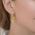 Metal Vintage Inspired Citrine and Colorless Topaz Drop Earrings Silver, Gold, A Pair For Sale - Image 7 of 7