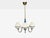 Mid-Century Modern 1940s Swedish Modern, Pendant Light, Blue Lacquered Wood, Glass, Brass For Sale - Image 3 of 12