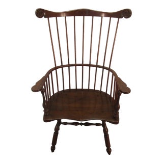 Stickley Solid Cherry Windsor Comb Back Chair For Sale
