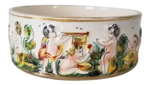 Italian Antique Capodimonte Porcelain Bowl
