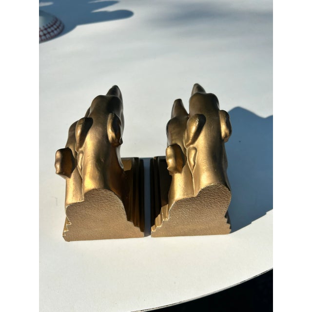Metal Early 20th Century Nuart Greyhound Bookends- a Pair For Sale - Image 7 of 9