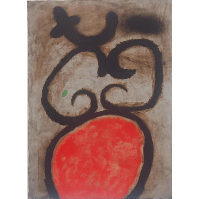 After Joan Miro, Woman with a Stool, 1965, Lithograph For Sale - Image 5 of 5