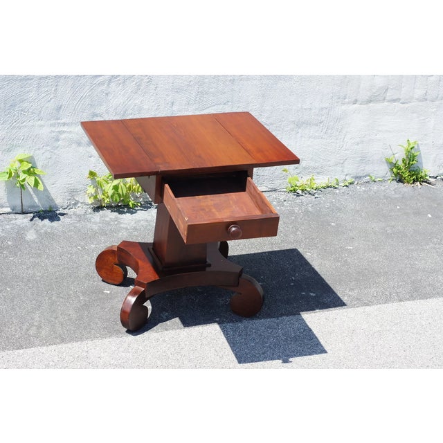 Wood Cherry Wood Empire Dropleaf Table For Sale - Image 7 of 12