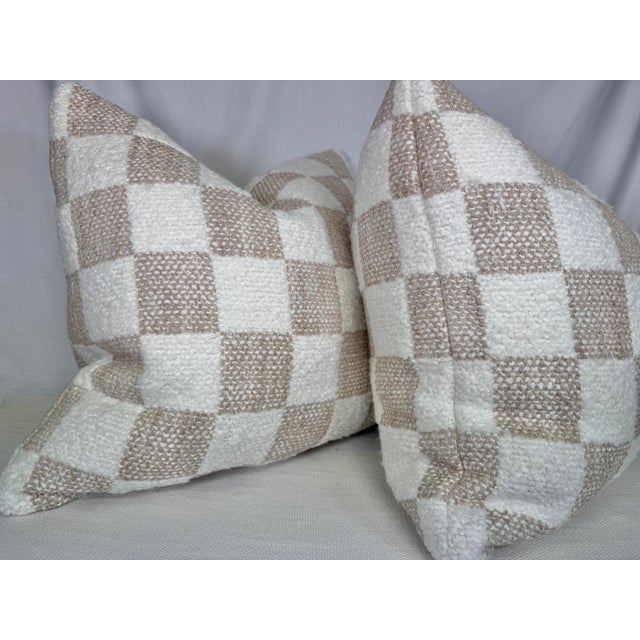 Transitional Mokum "Quadro Boucle" in Chalk 22" Pillows-a Pair For Sale - Image 3 of 3