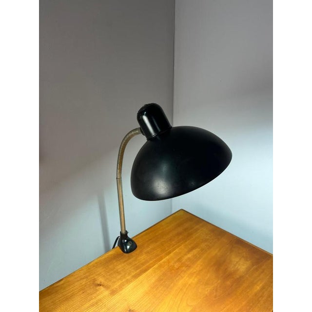 Black Black Clamp Lamp by Christian Dell for Kaiser Idell For Sale - Image 8 of 11