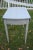 Mahogany Pembroke Drop Leaf Accent Table Painted Storage Drawer Gray 70s For Sale - Image 9 of 12