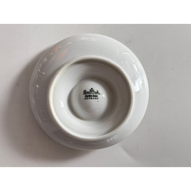 Ceramic Abduction from the Seraglio Form Asimmetria Egg Cup with Tray by Bjørn Wiinblad for Rosenthal Studio Line Germany, 1980s, Set of 6 For Sale - Image 7 of 9