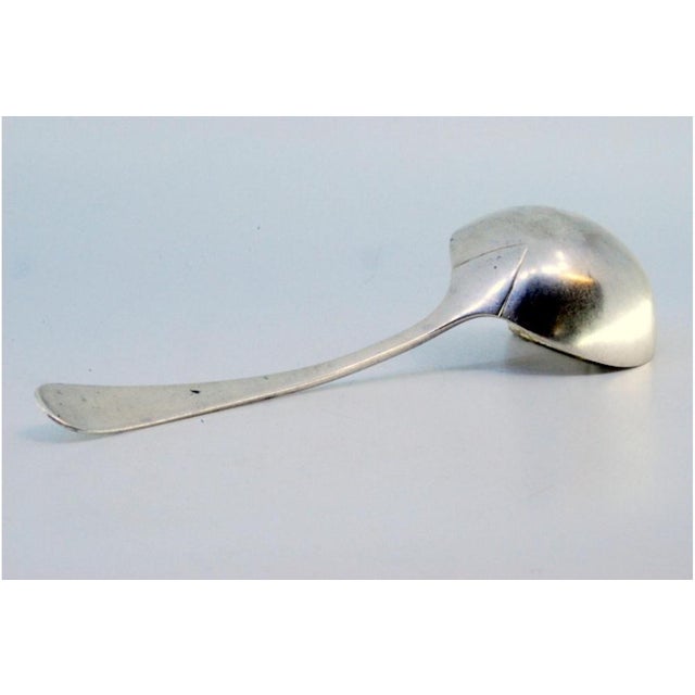 Silver Sauce Spoon with Handle For Sale - Image 3 of 8