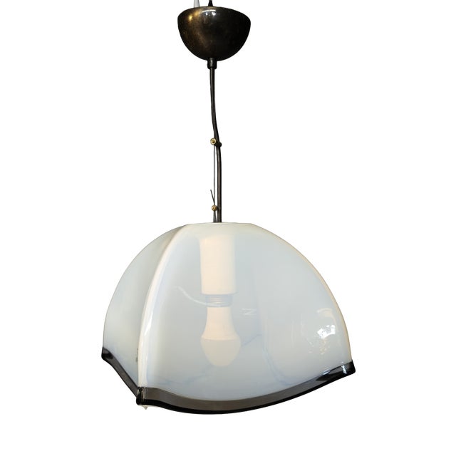 Italian Blue Murano Glass Modaluce Pendant and Wall Lamp Set, 1990s, Set of 2 For Sale