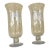 Vintage Glass Hurricane Candle Holder / Parfait Pair For Sale