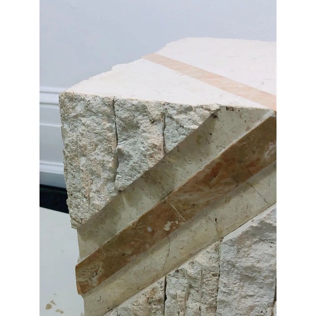 Stone Modern Maitland Smith Tessellated Mixed Stone Cube Tables . For Sale - Image 7 of 12