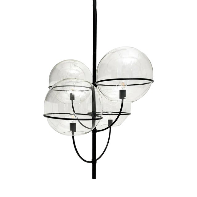 Chrome-Plated Lyndon Pendant Light by Vico Magistretti for Oluce For Sale