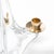 Metal Mid-Century Crystal & Brass Amorphic 4 Arm Candelabra Signed Schneider For Sale - Image 7 of 9