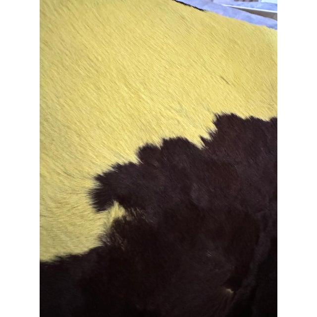 Contemporary Neon Cowhide Accent Pillow For Sale - Image 3 of 5