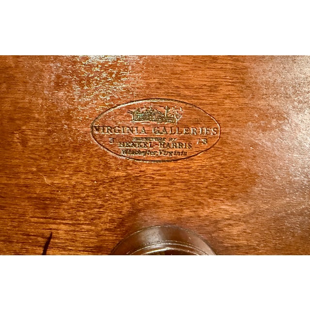 Mid 20th Century Henkel Harris Virginia Galleries Mahogany Pedestal Side Table For Sale - Image 9 of 9