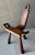 Cabin Mid 20th-Century European Arts & Crafts-Inspired Three-Legged Hardwood Birthing Chair For Sale - Image 3 of 15