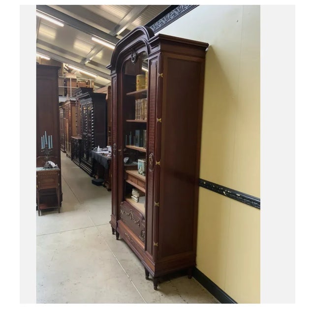 Antique Art Nouveau Bookcase, 1910 For Sale - Image 10 of 12