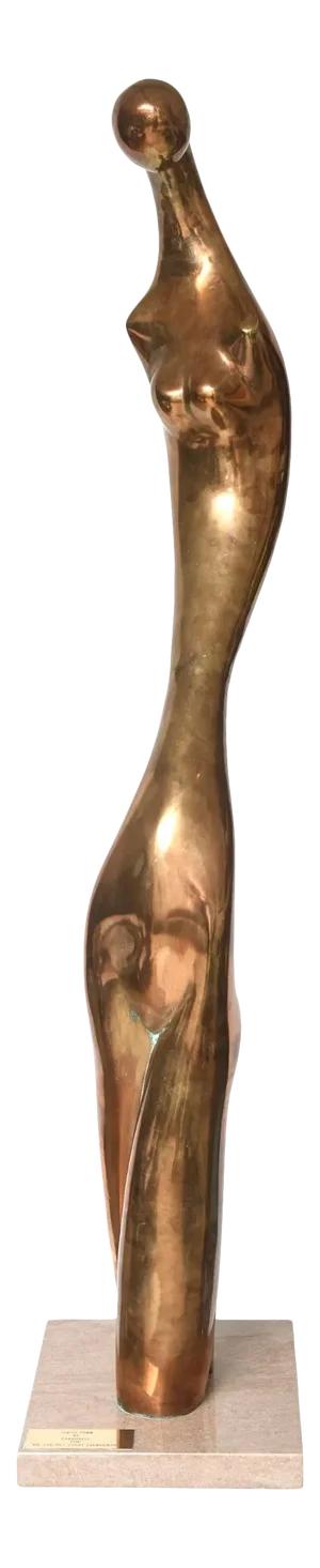 1970s Manuel Carbonell Limited Edition Abstract Figurative Bronze Sculpture