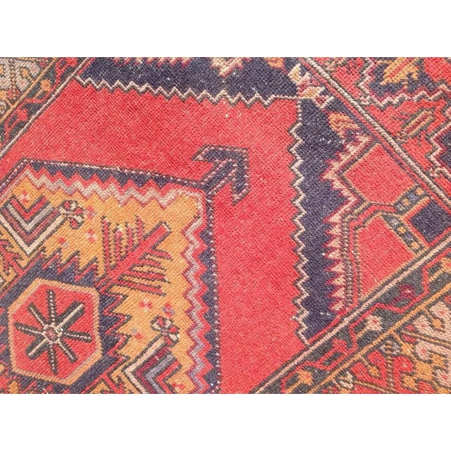 Red Vintage Turkish Rug - 39"x66" For Sale - Image 4 of 6