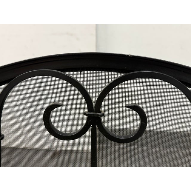 Black Vintage Spanish Style Fireplace Screen For Sale - Image 8 of 12