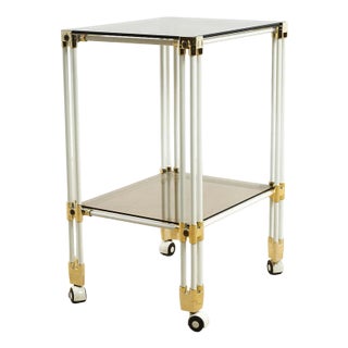 Table with Two Glass Shelves For Sale