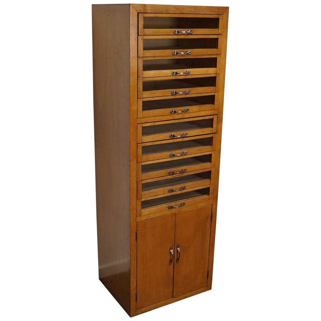 Dutch Beech Haberdashery Shop Cabinet, 1950s For Sale - Image 14 of 14