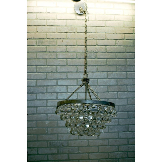Kalmar Mid Century Modern Glass Chandelier With Pear Shaped Pendalogues by Kalmar For Sale - Image 4 of 9