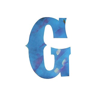 Large Blue Metal Marquee Letter G For Sale