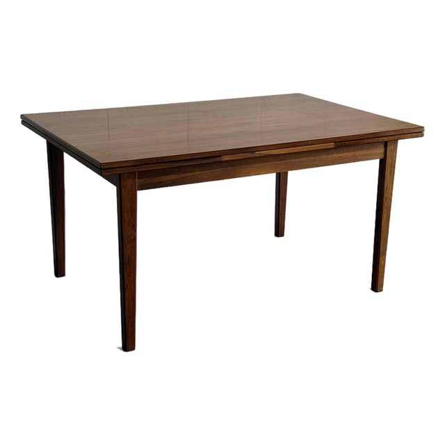 Rosewood Dining Table With Expandable Pull Out Draw Leaves Sejling Skabe Denmark 1960s For Sale