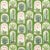Sanderson Terrariums Fabric in Botanical Green - a Sample For Sale