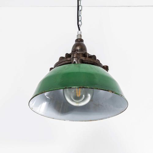 Black Tall Explosion Proof Factory Hanging Light, 1950s For Sale - Image 8 of 12
