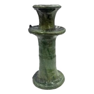 1970s Moroccan Tamegroute Glazed Candlestick Holder For Sale
