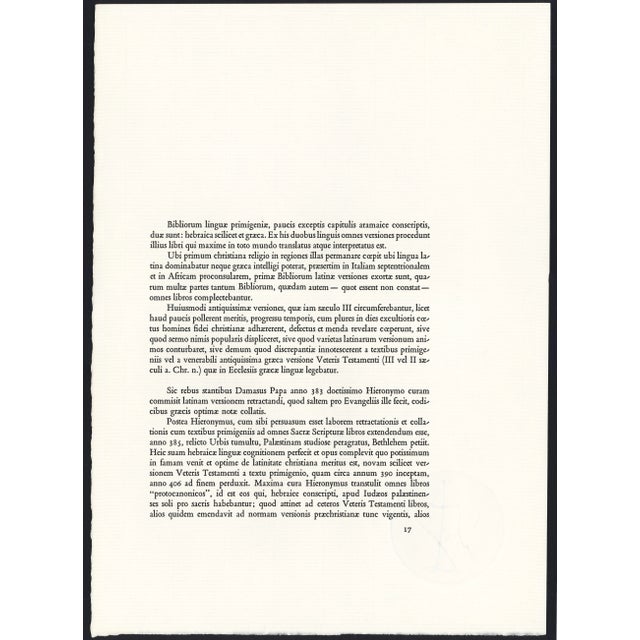 Printmaking Materials 1967 Salvador Dalí Biblia Sacra Lithograph "Sanctus Hieronymus" (St. Jerome) For Sale - Image 7 of 10